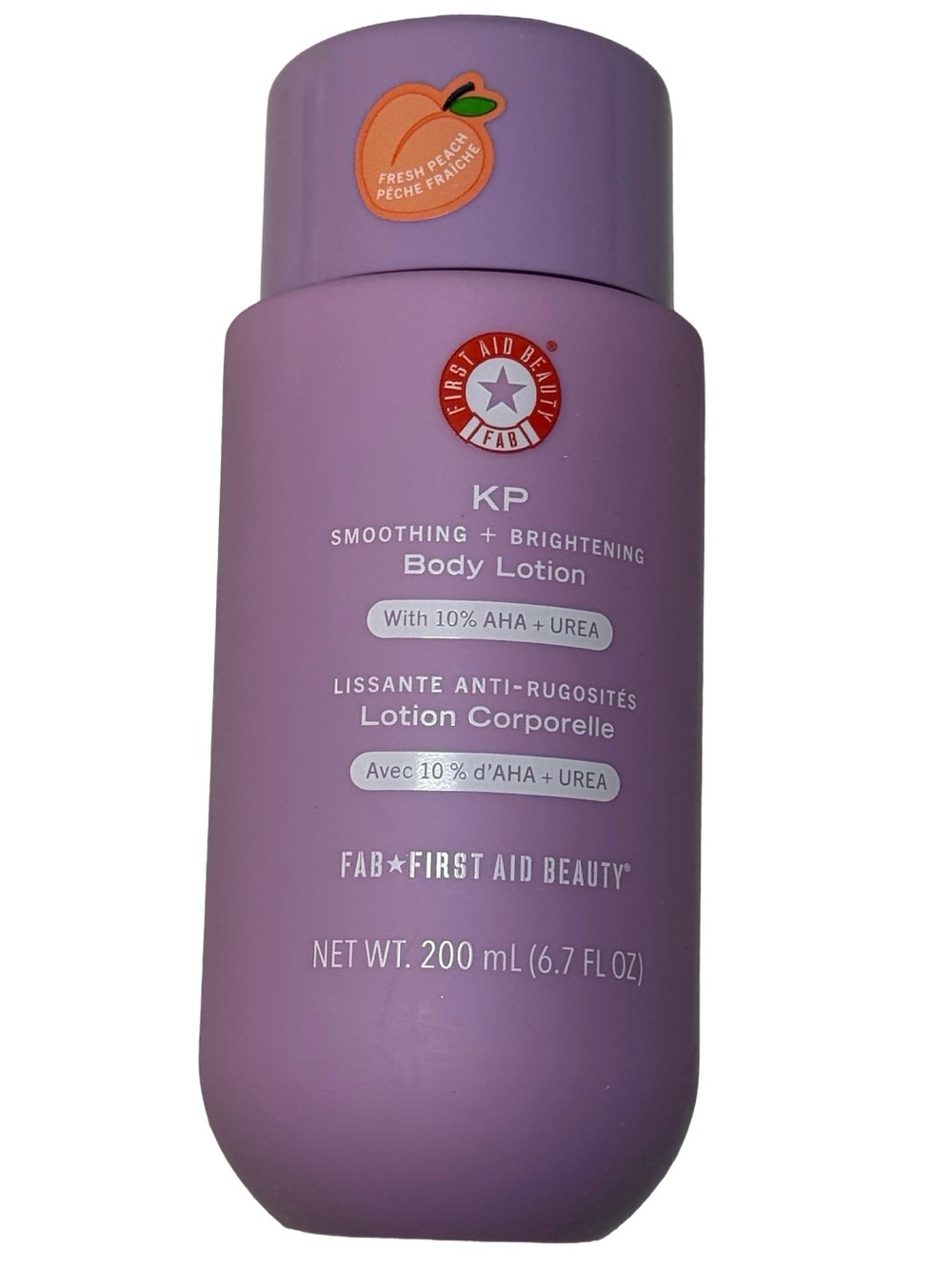 First Aid Beauty KP Smoothing 10% Lactic
Acid Body Lotion Fresh Peach NIB